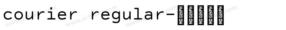 courier regular字体转换